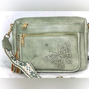 Mint Green Butterfly Crossbody Bag